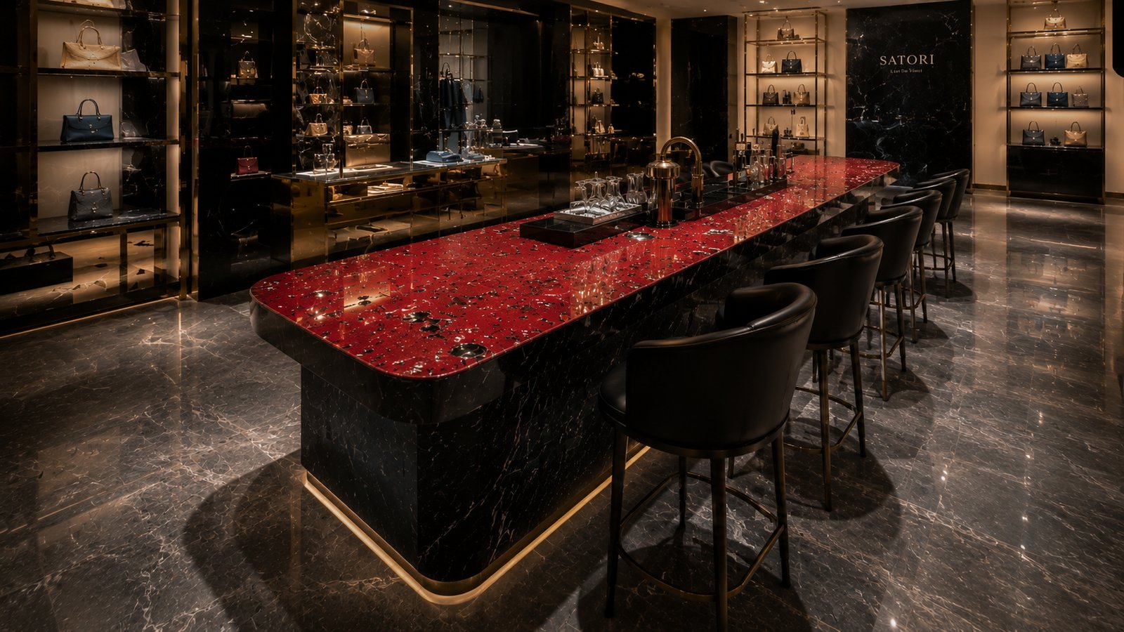 Hotel bar installation