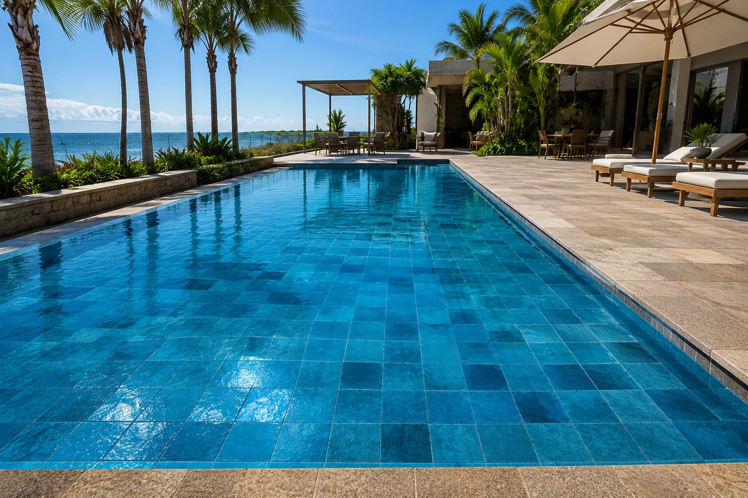 Coastal resort volcanic stone